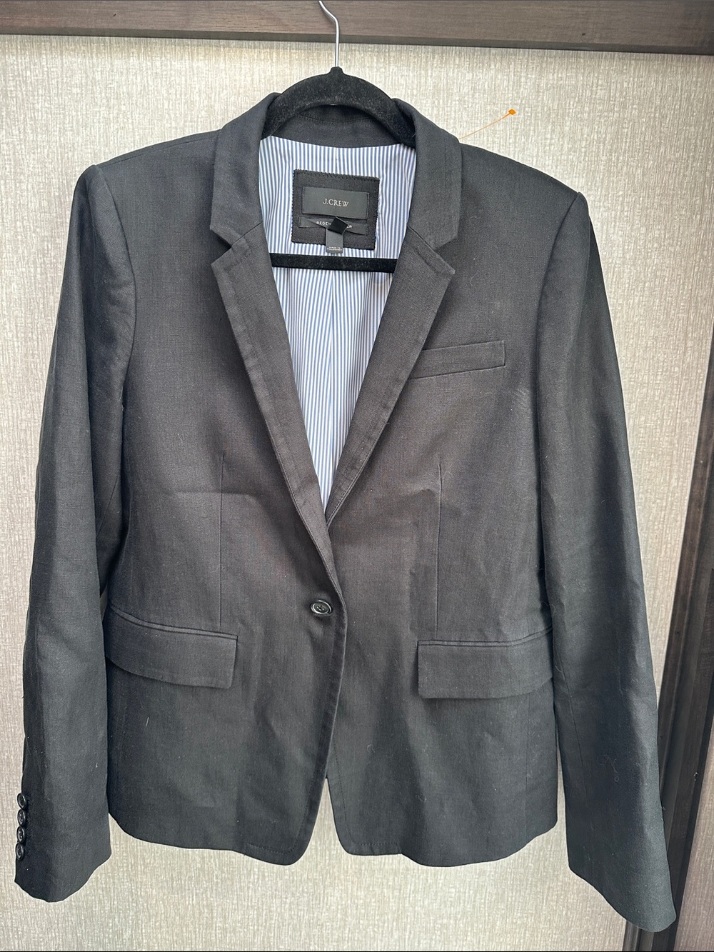 J. Crew Black regent Women's Blazer 100% Linen